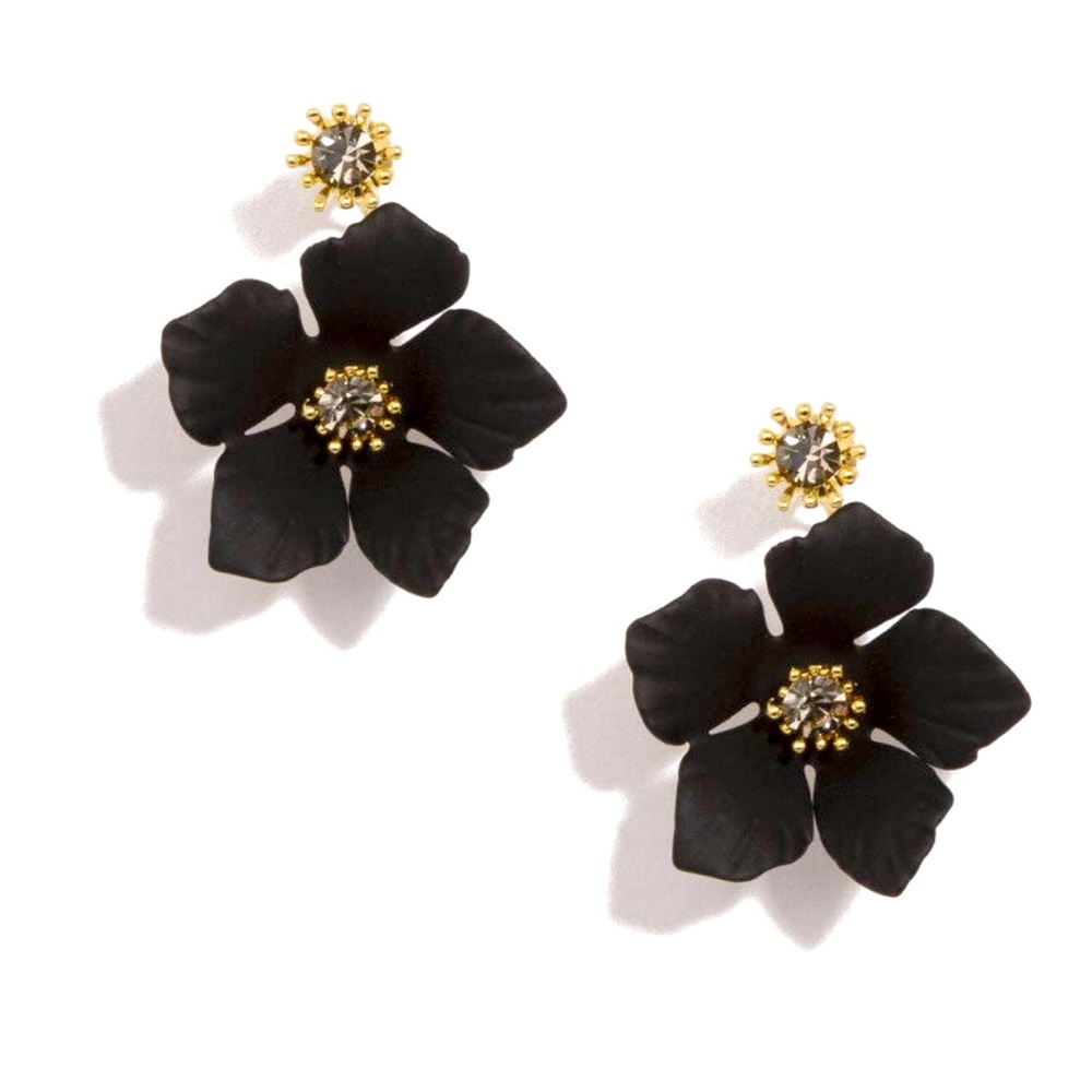 ZENZII BUTTERCUP FLORAL JACKET EARRING 💖STUNNING💖 18K GOLD PLATED